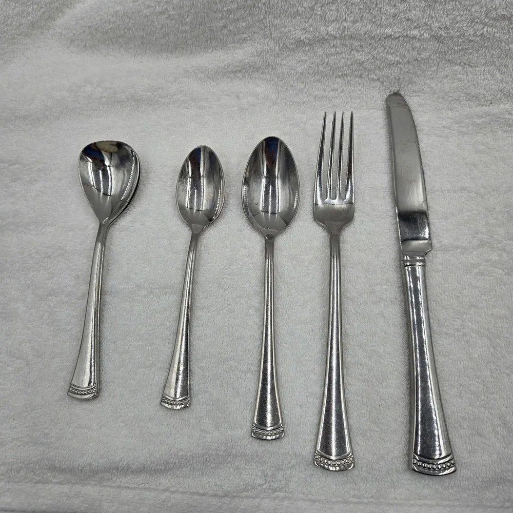 41 Piece Assortment Lenox Portola 18/10 Stainless Steel Flatware **See Photos**